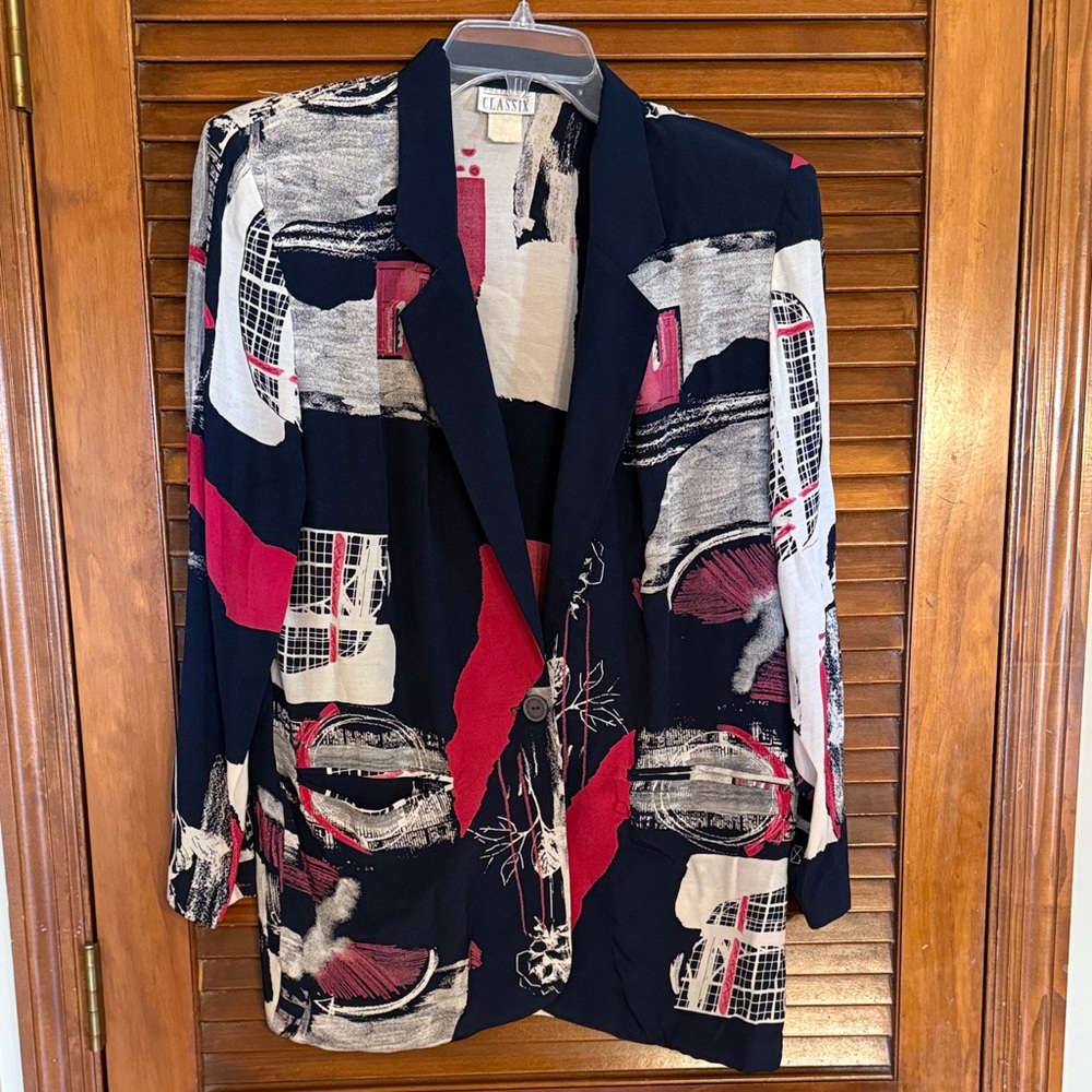 Colorful Abstract Vintage Blazer